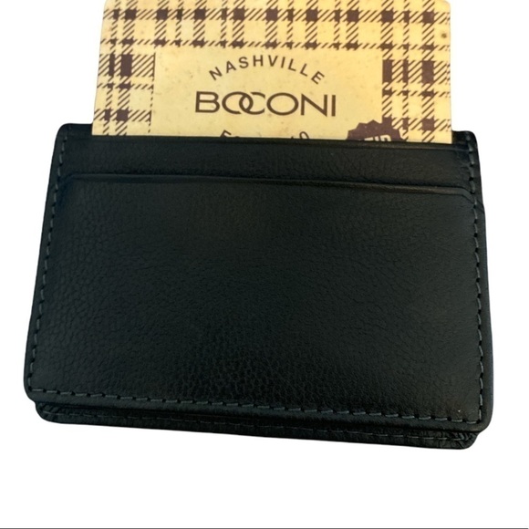 NASHVILLE Boconi Black Leather Wallet RFID Protection - Picture 3 of 4